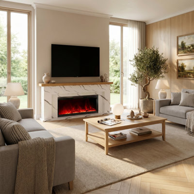 63'' W Electric Fireplace with 5118 BTU