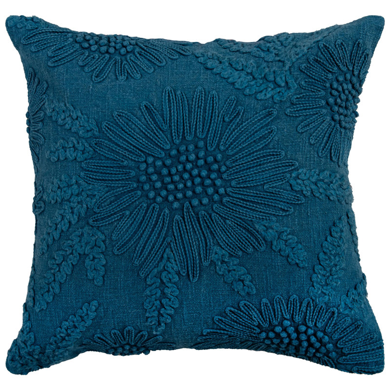 Coussin 100% coton, Sarcelle
