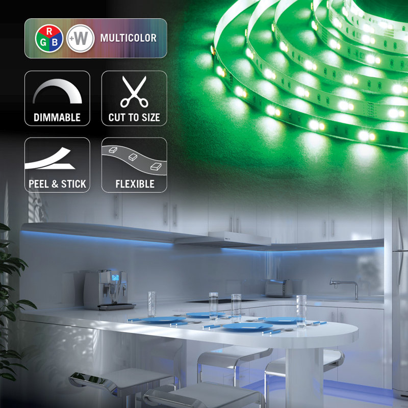 RibbonFlex Pro, 24V, RGB+W, 30+30LEDs/M, IP20, 2.5M Under Cabinet Strip Light