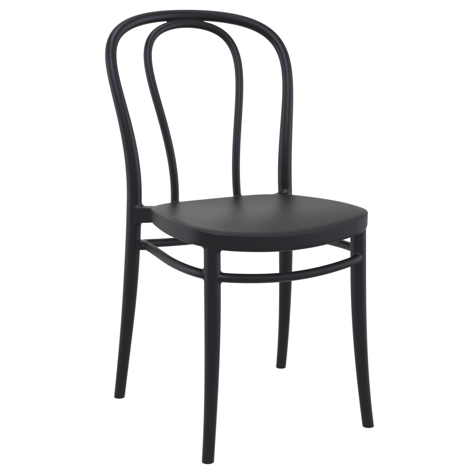 Farrah 60" Patio Bistro Set, Black
