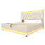 Modern Metal Frame Platform Pu Bed With Charging Ports-111160508