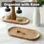 Plateau en marbre naturel ovale Guein-1271332726