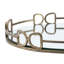 Grand plateau miroir argenté D18x2 "Valentina