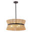 Lustre tambour en corde 19 lumières 19,7 po Modern Coastal-95467643-95467641