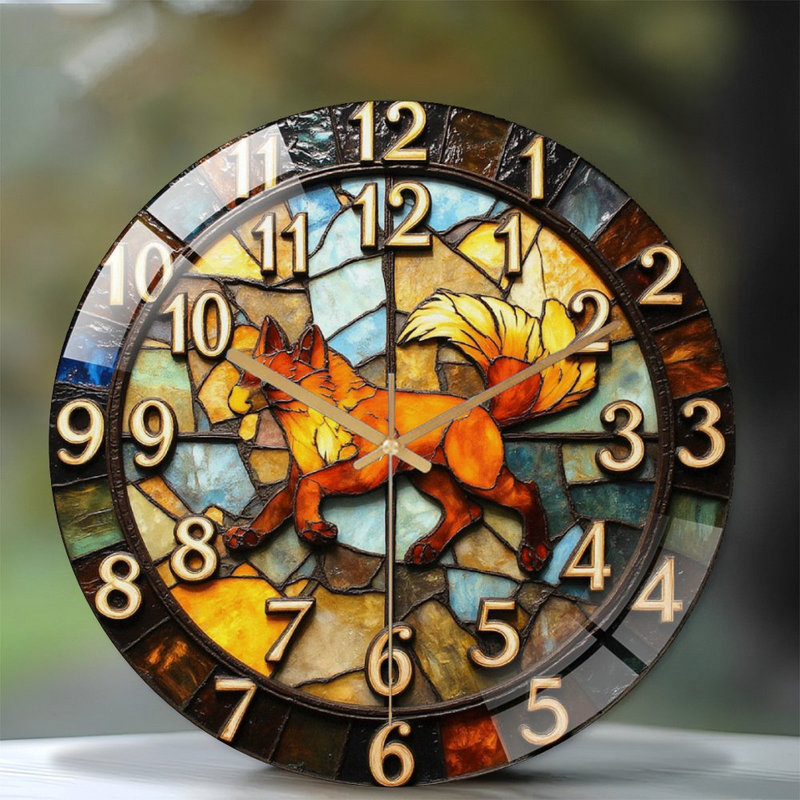  Horloge murale Fox - Horloge murale 12 po