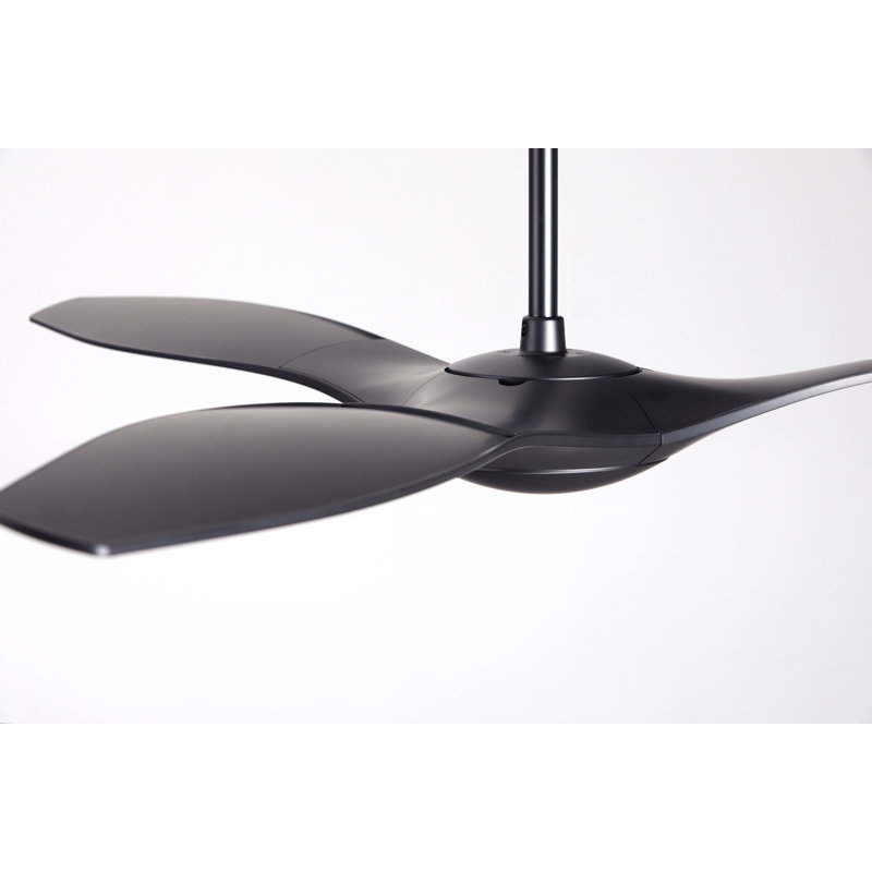 IC Brisa Downrod Ceiling Fan, Handheld Remote Control, Matte Black