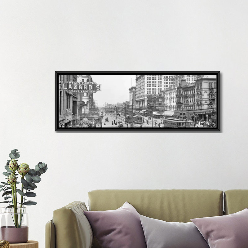 «Nola Skyline Cityscape», reproduction de photo sur toile, H 16 po x l 48 po x P 1,5 po, Toile tendue