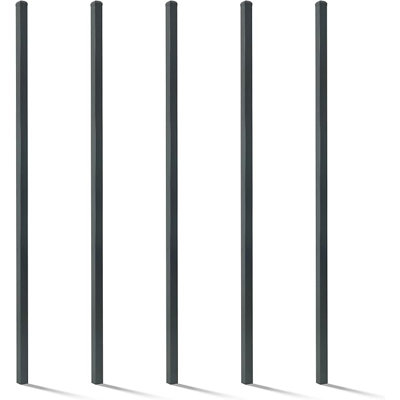 Fencer Wire 6/7/8ft High Pack of 5 Heavy Duty Fencing Border Post, 16 Gauge Metal Fence Post