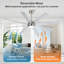 Ventilateur de plafond à DEL intégré à 8 pales Ladanna-804234912-804234916