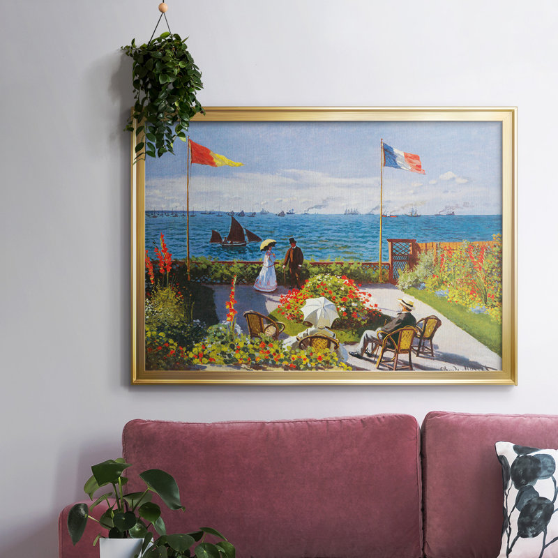 Claude Monet, reproduction d'art sur toile, Or, H 26 po x l 38 po x P 1,5 po