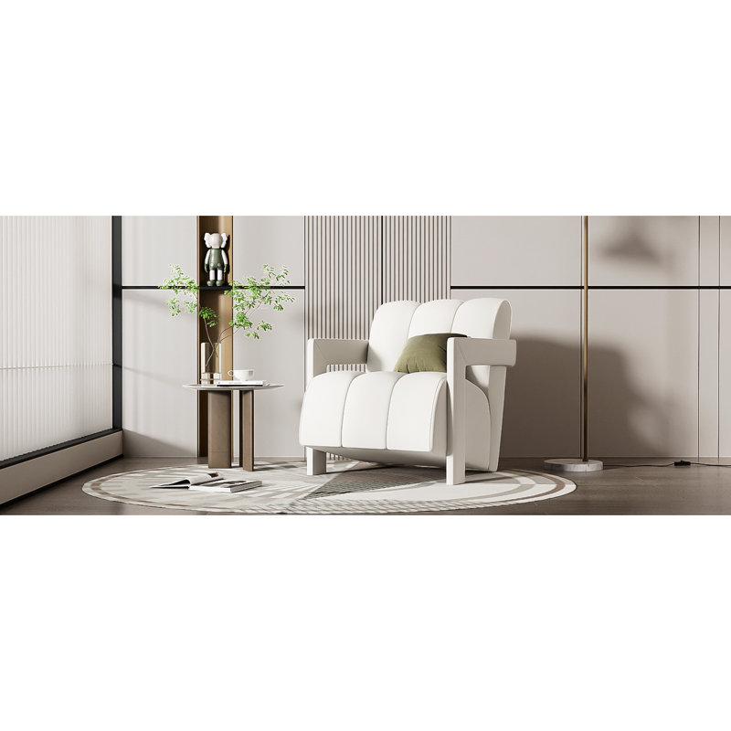 Fauteuil de 26,3 po pour espace de vie en forme de L, support ferme, structure stable, capacité de charge de 228 lb, support