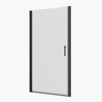 1 3/8" Adjustment,Universal Pivot Shower Door, Open Outside, With 1/4" Tempered Glass Finish 3272