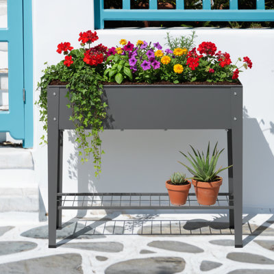 Metal Raised Garden Planter with Legs – Outdoor Use