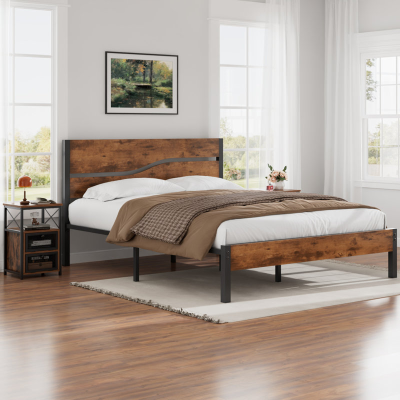 Ensemble de chambre à coucher 3 pièces Jesstin, Double, Brun