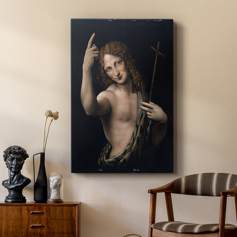 Saint Jean-Baptist - galerie d'art sur toile tendue par Leonardo Da Vinci, 24 po x 36 po