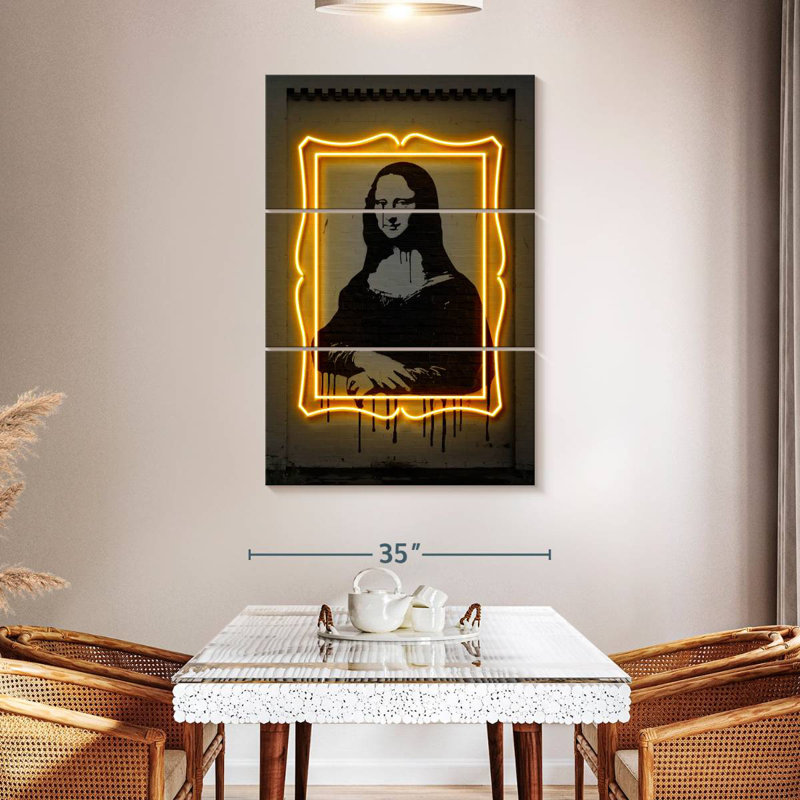 Leisha Mona Lisa Illuminated, 38" H x 24" W