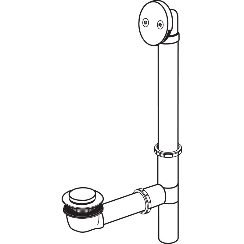 1.625" Leg Tub Drain with Overflow