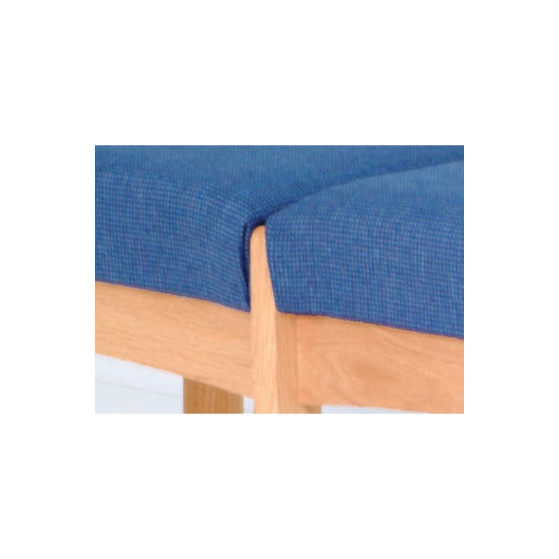 Banc Natan Geis, Chêne clair, Bleu poudré