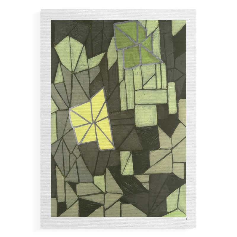 Cubic Prism I - Impression sur toile seulement - NON-CADRE, H 48 po x l 32 po