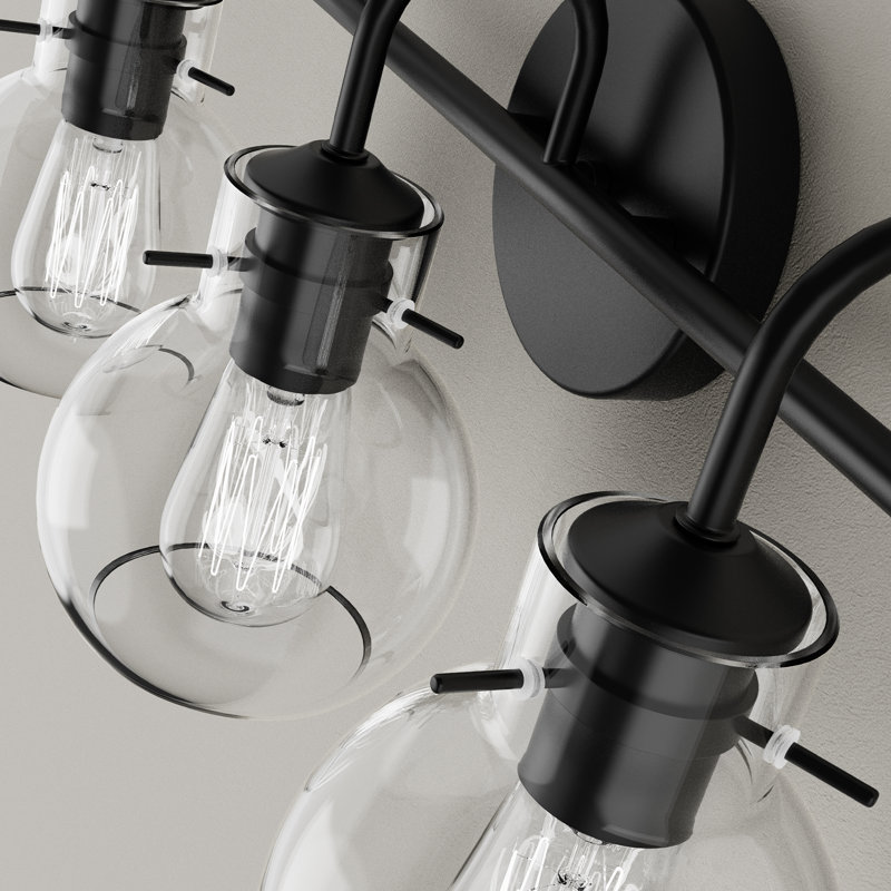 Shaindy Dimmable Vanity Light, Matte Black, 3