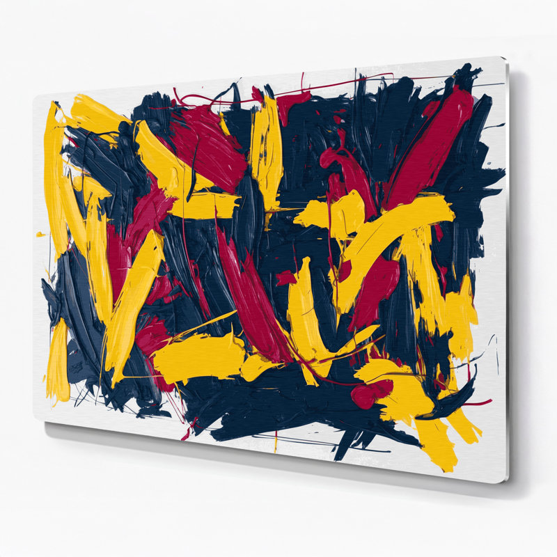 Art mural en métal Neo Expressionism 19, H 11 po x l 14 po x P 0,05 po
