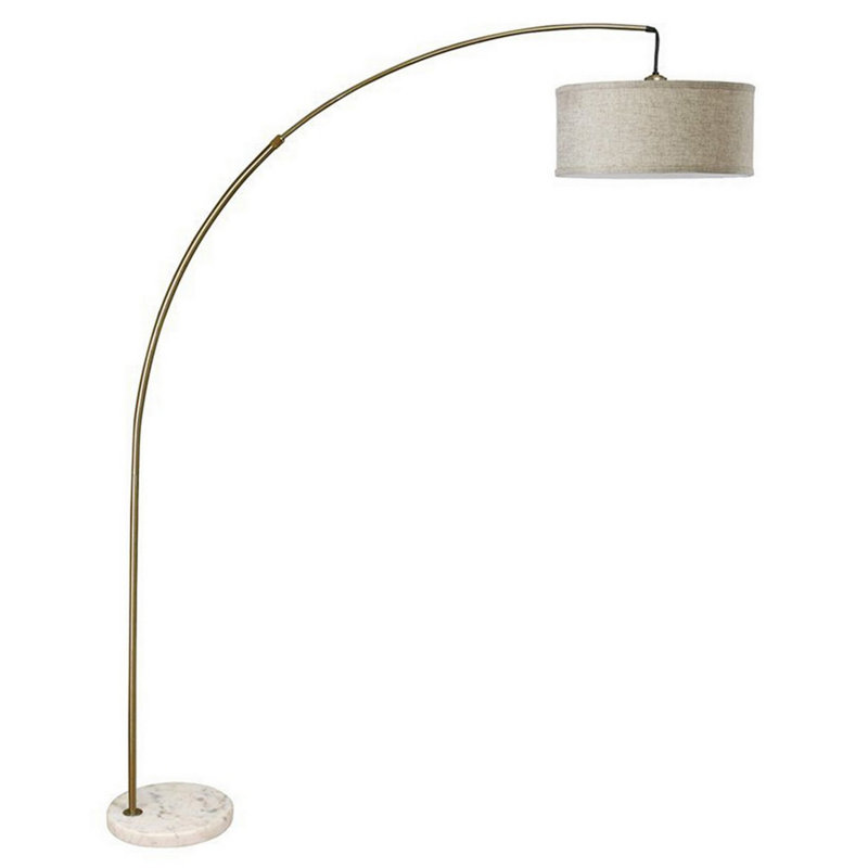 Lampe sur pied arquée 86 po Tynise, Doré, Beige