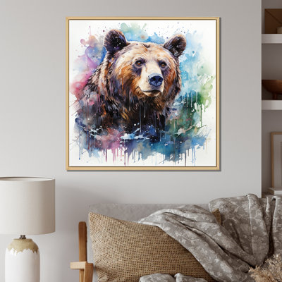 «Brown Bear Forest Wondering - Bear 2», art mural