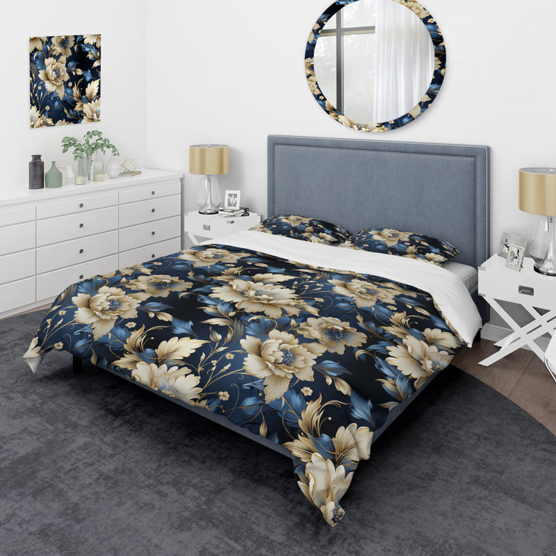 Ensemble de housse de couette Regal Baroque Flourish Victorian, Housse de couette pour très grand lit et 2 très