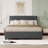 Upholstered Platform Bed with 2 Drawers and 1 Trundle, Classic Headboard Design-1223924941-1223924940