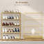 HOMCOM Bamboo Shoe Rack, Folding Shoe Shelf-799607741