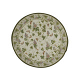 Hand-Knotted High-Quality Ivory, Green, and Pink Round Area Rug