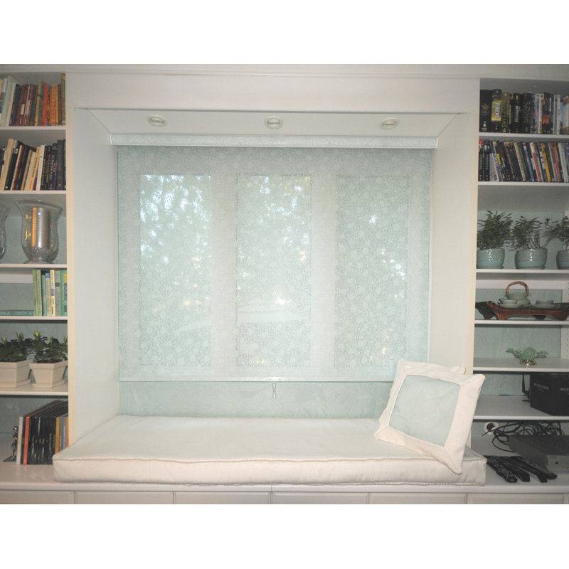 Semi Sheer Roller Shade, Aqua, 48" x 84"