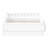 Wood Full Size Platform Bed with Guardrail and Storage Shelves for Kids – Solid Pine Wood, Sturdy, No Box Spring, White-198182314-198182315