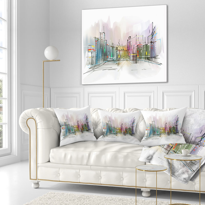 Coussin lombaire Cityscape City in a Distance