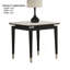 Table de bout 1pc de style contemporain avec plateau en pierre frittée