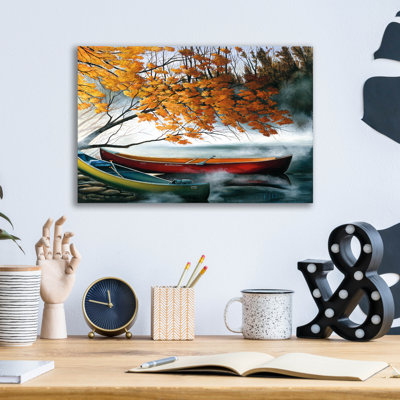 'Mad River Canoe' by Olga Dorenko Acrylic Glass Wall Art, 16" x 12"