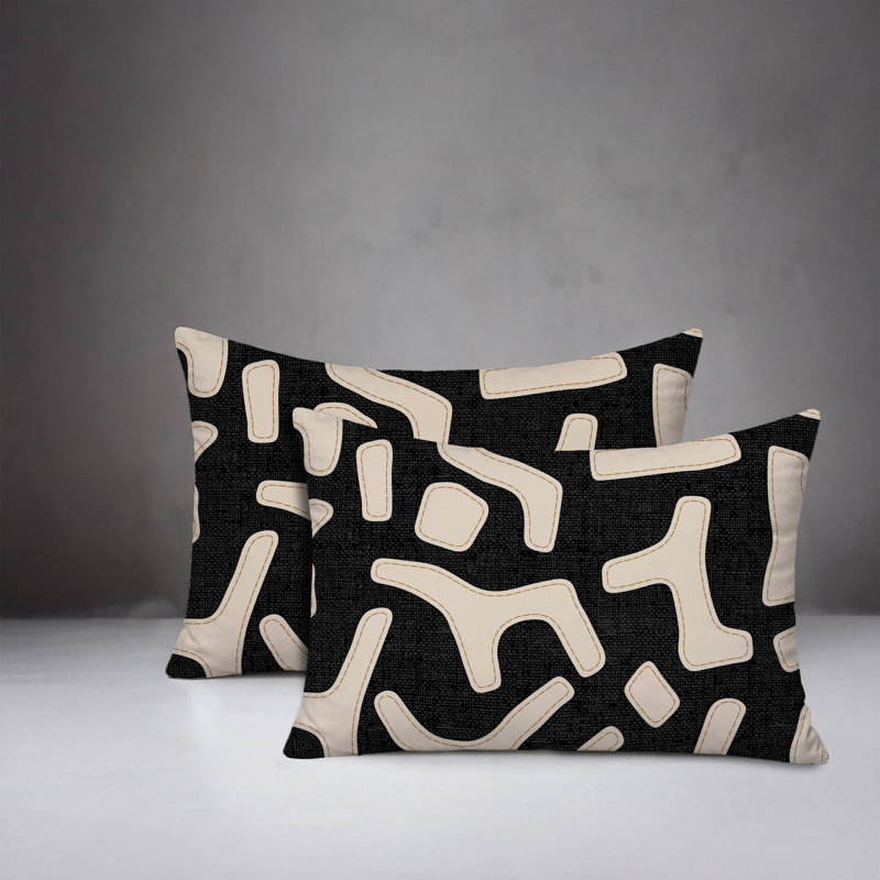 Coussin intérieur / extérieur 2 ensembles Mai, 20 po x 14 po, Blanc cassé