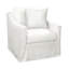 Oliver Boucle Cotton Swivel Slipcovered Armchair-86519194