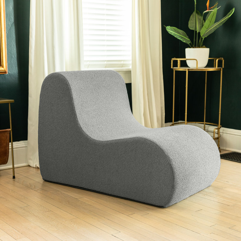 Fauteuil d'appoint Uptown, Boucle, Boucle gris foncé