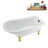 58" Streamlin Clawfoot Tub,Tray,Drain, Clawfeet-101628924-102219861