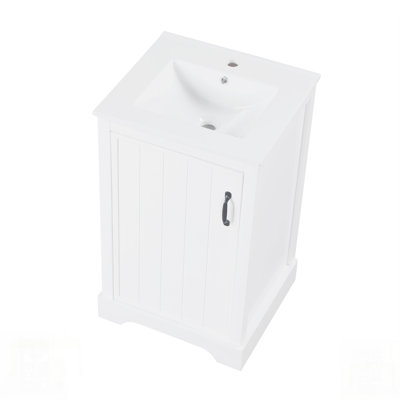 Bathroom Vanity With Sink, Soft Closing Door, Storage Rack, And Adjustable Shelf For Modern Bathrooms