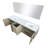 Lancy 80 in W x 20 in D Double Bath Vanity Top and Mirror-113284441