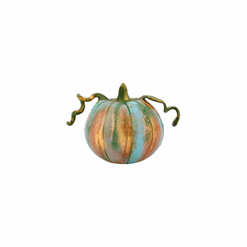Citrouille citrouille en verre bleu