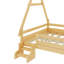 Lit plateforme double avec escalier, structure de lit simple en bois massif, profil bas et design amusant enfantin-1946334828-1947893332