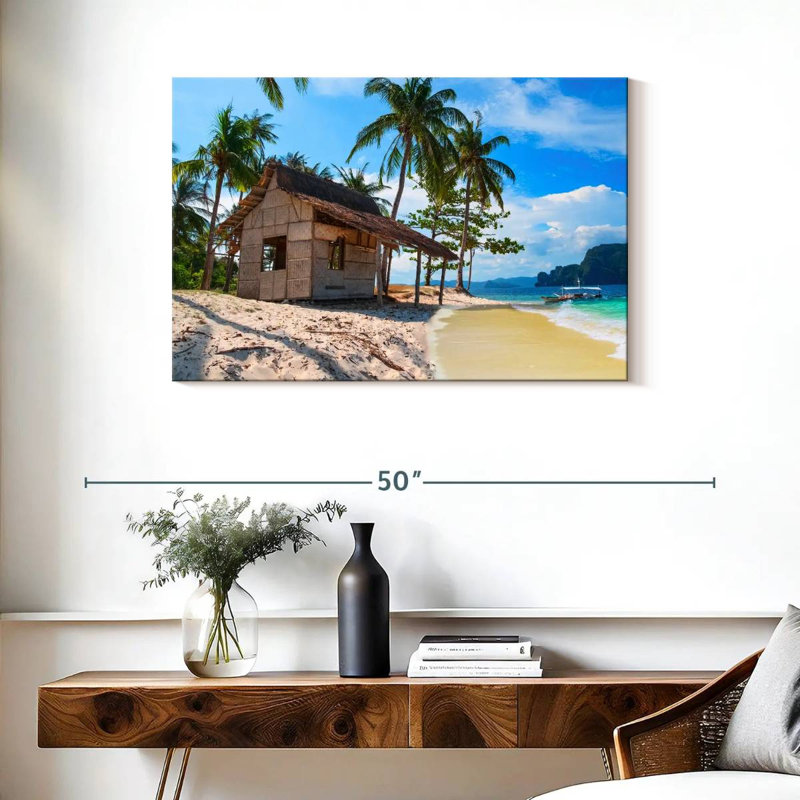 Cabane de plage tropicale Lilie Palawan, H 24 po x l 36 po