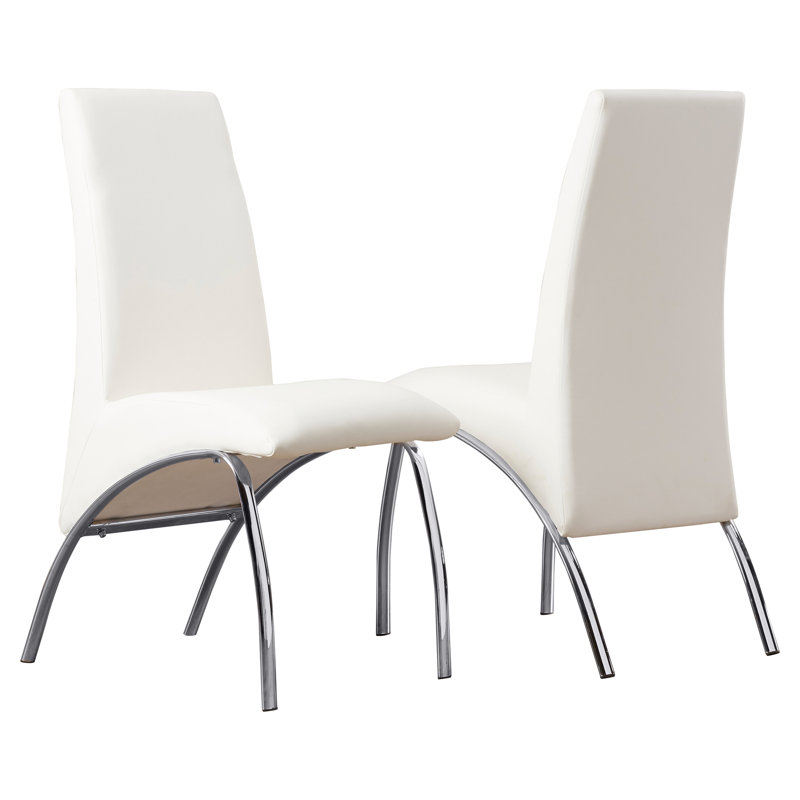 Chaise d'appoint Coetta, Blanc, Doré clair