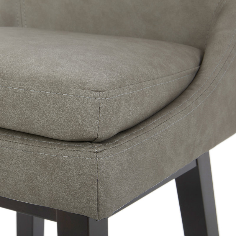 Tabouret de comptoir pivotant Aleksy, Gris pierre