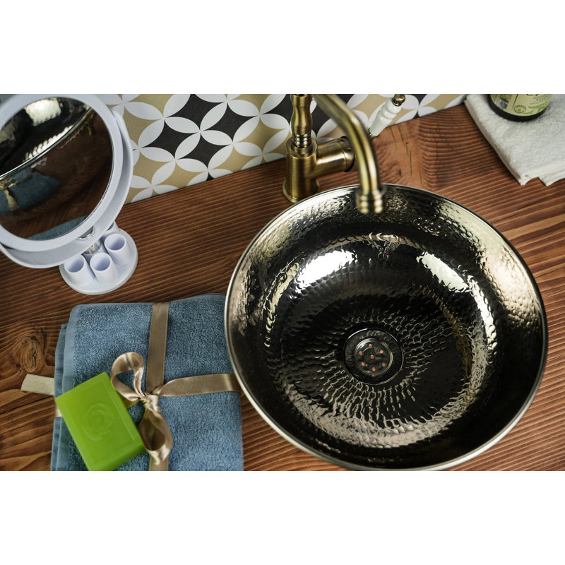 ALFIQ 469.9mm L x 469.9mm W Copper Circular Sink
