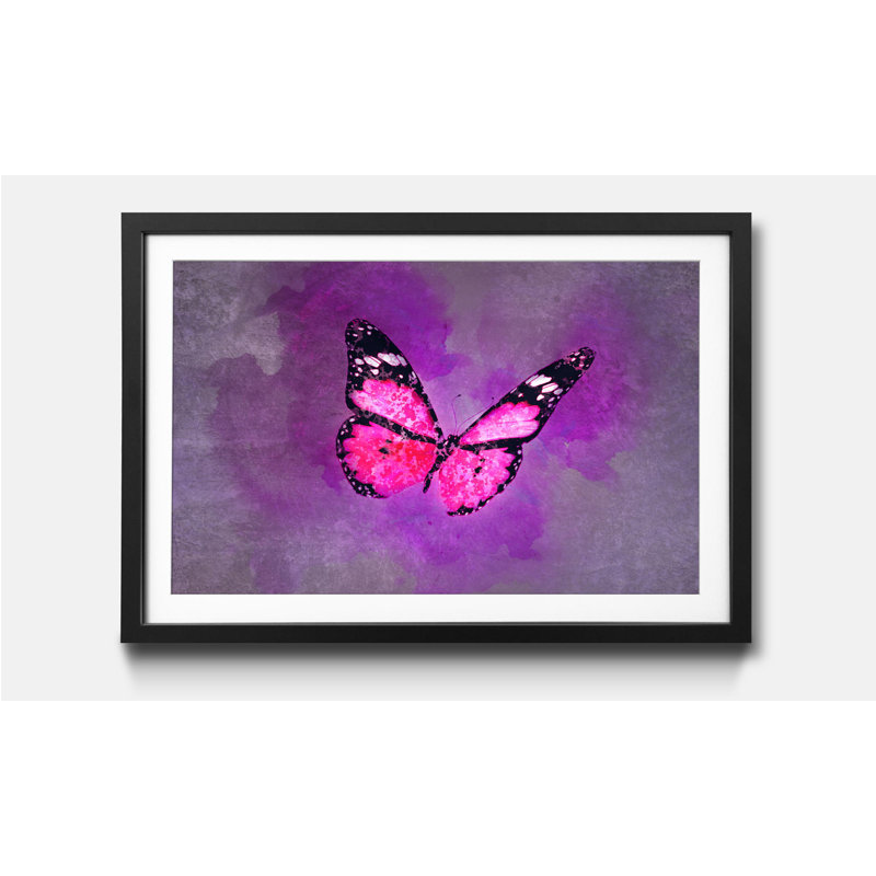 Streetart Belle In Pink - Single Picture Frame Print, 44cm H x 64cm W x 2.2cm D