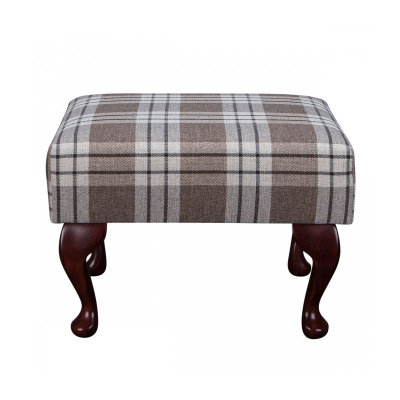 50.8cm Wide Rectangle Plaid Footstool Ottoman